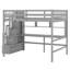 Loft Bed With Desk, Storage Shelves And Staircase-232214092