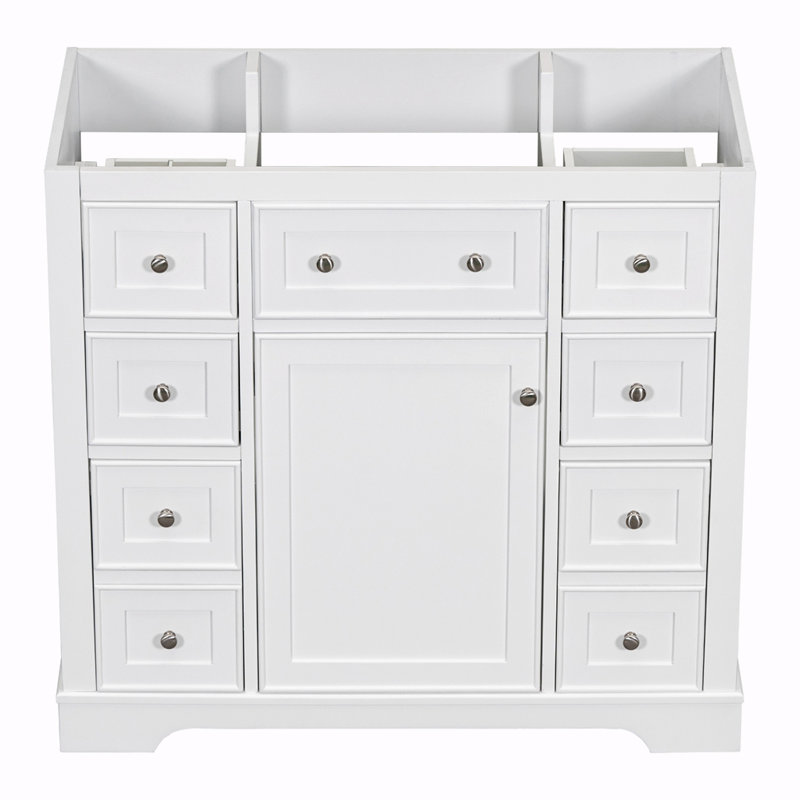 Base de meuble-lavabo simple Shadarria, Blanc