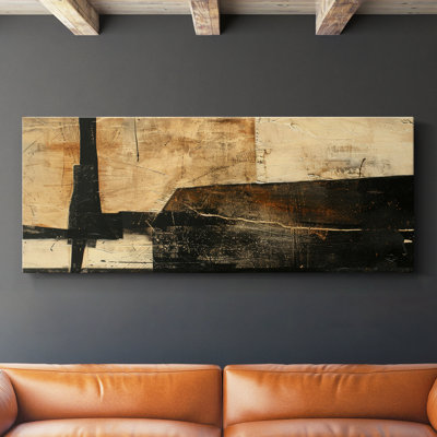 Toile tendue avec châssis abstrait # 3 LXVI-Abstract