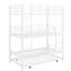 Lit superposé simple en métal à trois étages avec lit gigogne escamotable en dessous-30952801