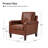 Pascarella 31.5" W Transitional Genuine Leather Club Chair with Solid Wood Legs-93301723