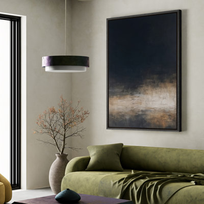 Art mural encadré, impressions murales abstraites rétro pour chambre à coucher - 24 po x 36 po