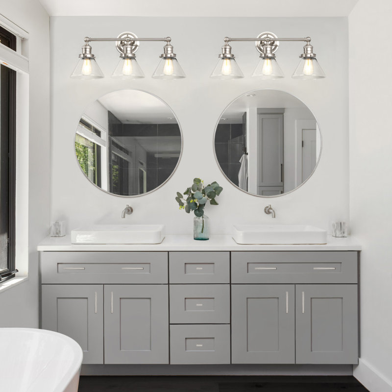 Vannatta 3 - Light Dimmable Vanity Light, Satin Nickel