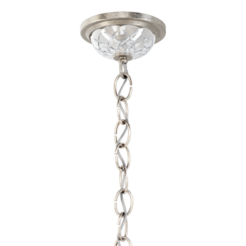 Century 9 - Light Chandelier, Antique Silver