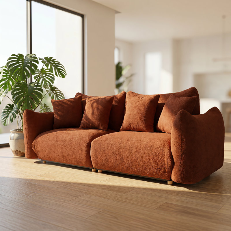 Oversized Loveseat Sofa-Be-2, Red