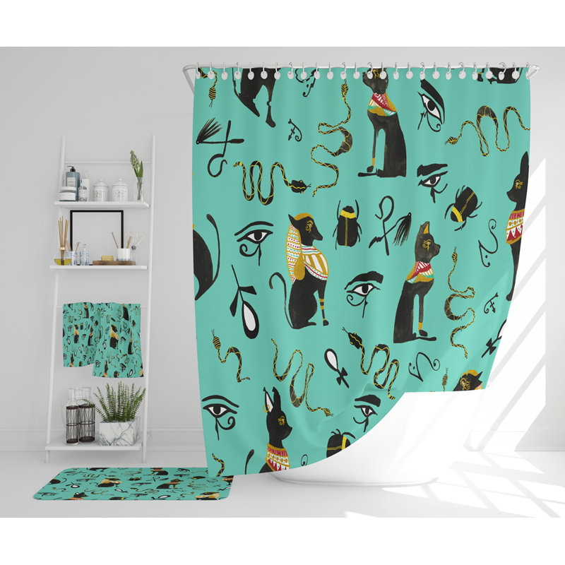 Nedia Polyester Shower Curtain Set
