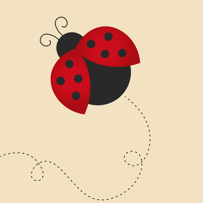 Flying Lady Bug by Oleksandr Kyrylov - Wrapped Canvas Print, 30cm H x 30cm W x 3.8cm D
