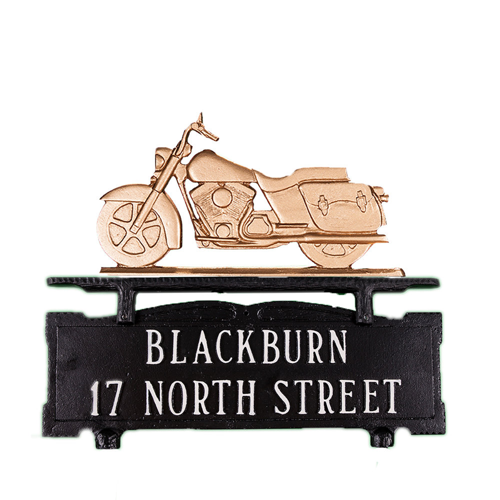 Aluminum Classic/Decorative Illuminated Mailbox Sign Montague Metal Products Inc. Plaque 