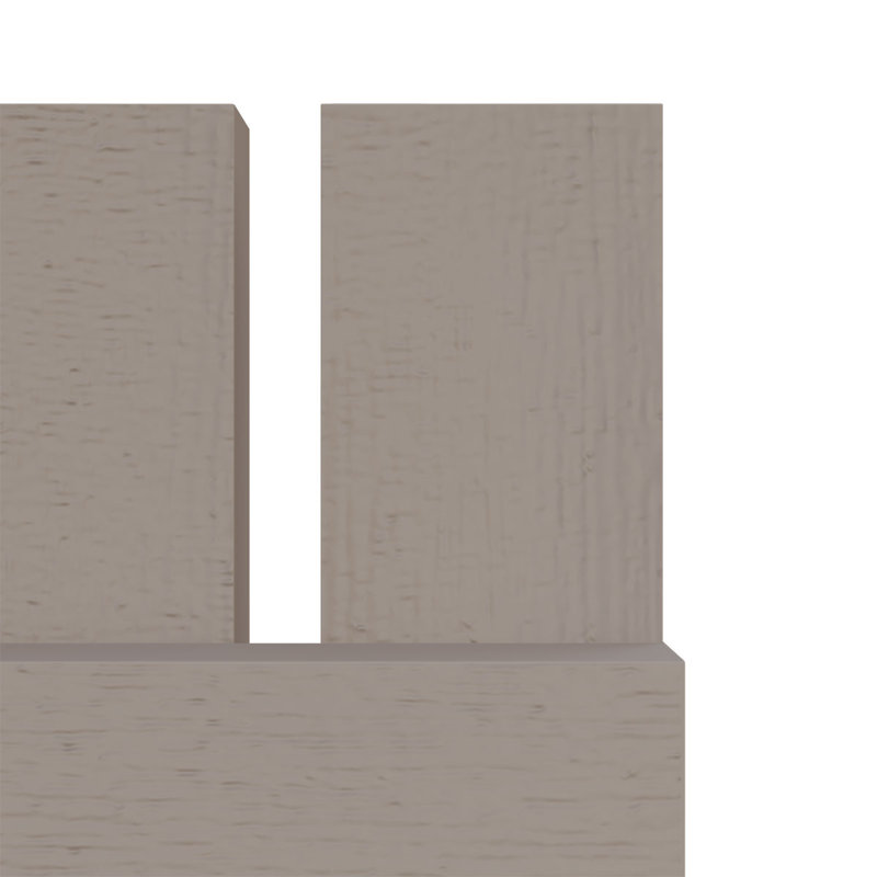 Builders Edge, paire de volets personnalisés à trois planches espacées, planche-n-lattes, 50 po, Argile