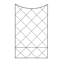 Treillis mural en croissant RHS 61 x 99 cm, support pour plantes grimpantes en acier noir mat