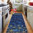 Christmas Runner Rug – Washable, Non-Slip, Water-Waterproof Carpet with Snowflake Design for Living Room, Bedroom, Kitchen, Entryway – Blue, 80x150cm, Germany Spec-1498290403-1498290423