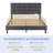 Tyseana Contemporary Modern Upholstered Platform Bed with Adjustable Headboard-437408622