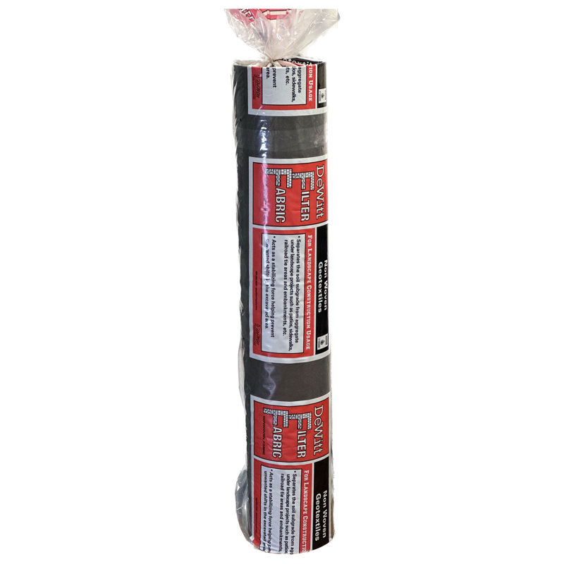 DeWitt Black Non-Woven Polypropylene Filter Fabric for Patio or Sidewalk Protection