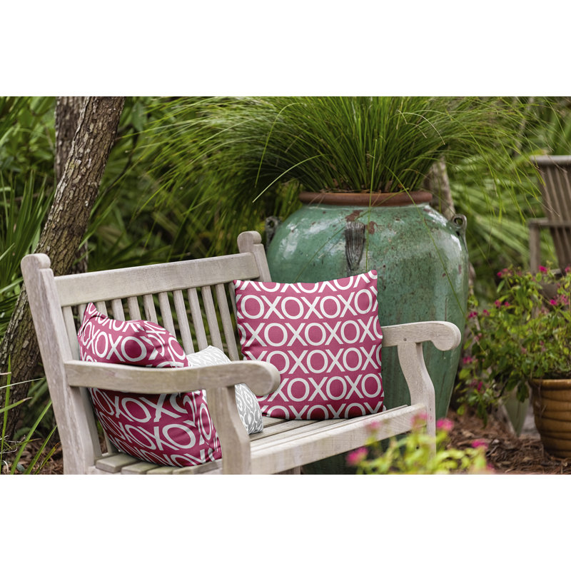 Coussin d'extérieur carré, Rose, 16 po x 16 po