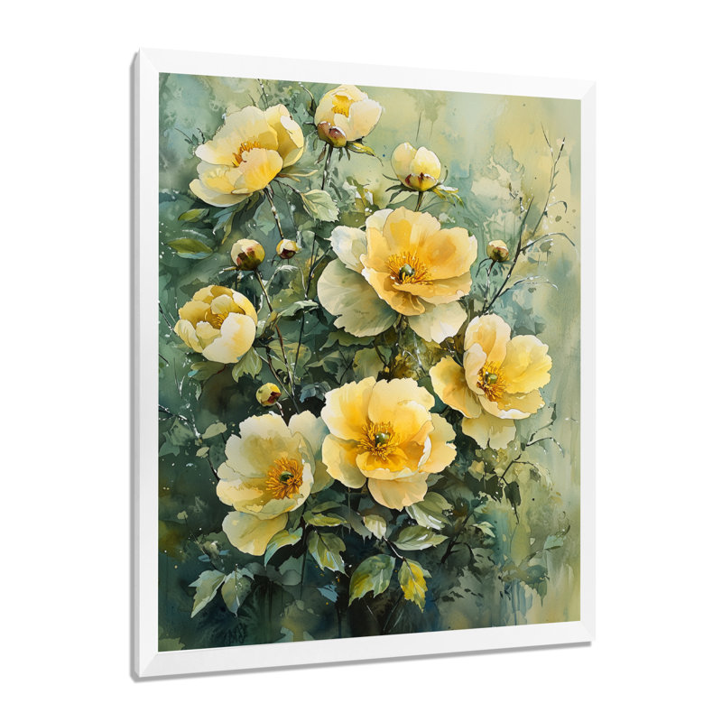 Baysden - Floral Canvas Prints, H 32 po x l 24 po, Reproduction encadrée d'une seule photo, Blanc