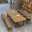 Bureau rectangulaire en bois massif Burlywood-48230029