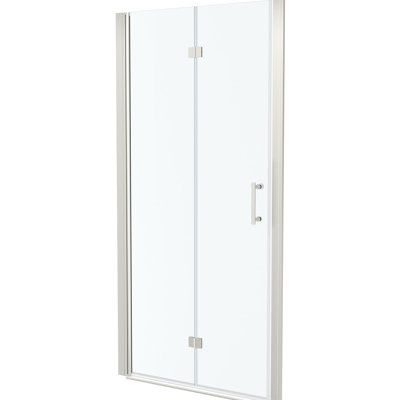 34"x72" Brushed Nickel Tempered Glass Shower Door - Space Saving, Adjustable, Long-lasting Finish 34"w X 72"h With Water-, Intriguing