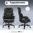 800Lbs Big And Tall Office Chair, Executive Chair With Adjustable Headrest, High Back Extra Wide Seat, Heavy Duty PU Leather For Office, Comfortable Large Computer Desk Chair-1150399814