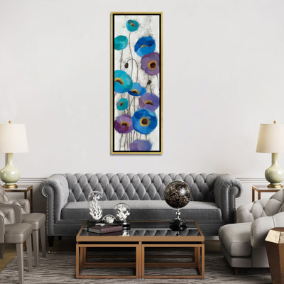 «Bold Anemones Panel III» par Silvia Vassileva Panoramic, reproduction d'art sur toile