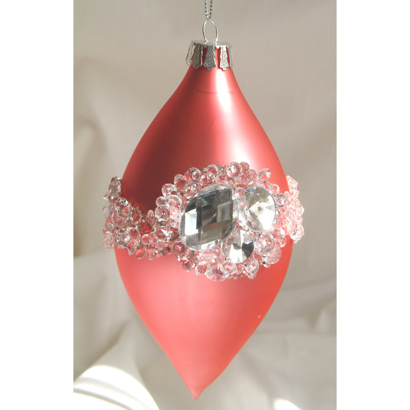 Ornement en verre en forme d’arbre de noël à double point