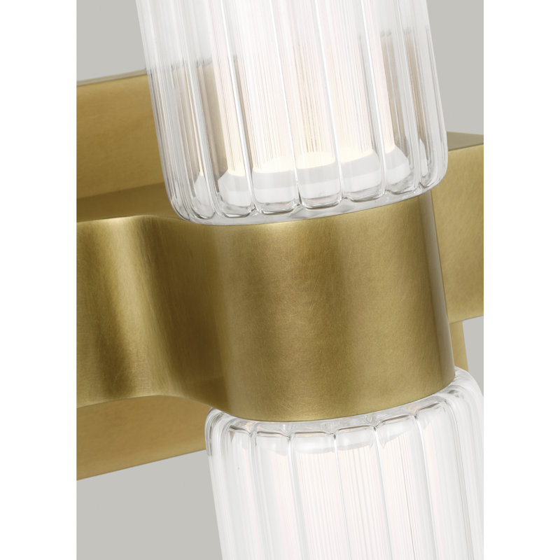Langston 1 - Light LED Bath Sconce, Plated Brass