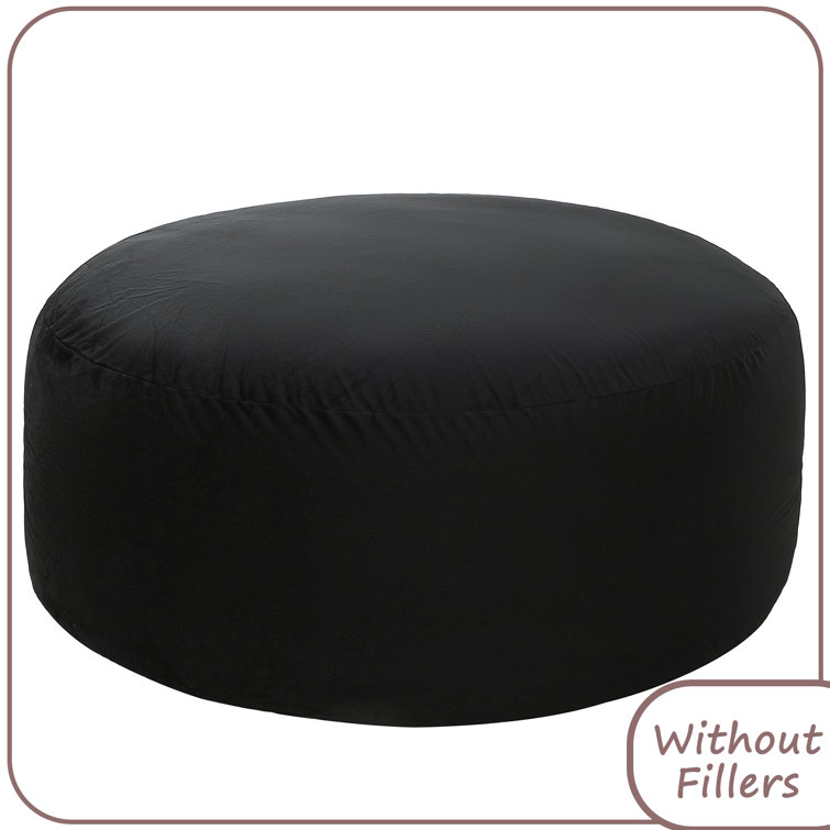 Bean Bag Cover (without Filling) Dark Brown Circular Soft - Temu