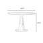Brown Black Round Solid Wood Dining table-736641925