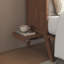 Grand lit escamotable en noyer, conception multifonctionnelle en bois de pin pour la maison