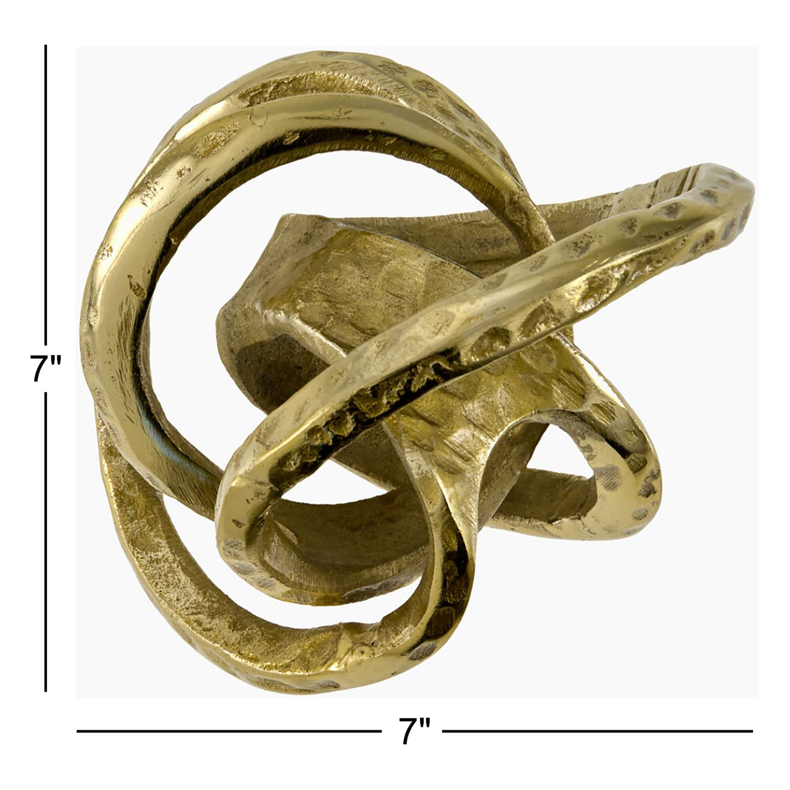 Nebi Decorative Sculpture, 7" H x 7" W x 7" D, Silver