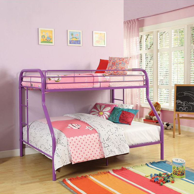 Henline Kids Bunk Bed, Twin Over Full, Purple
