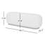 Tissu gris Philbrick avec banc oblong en bois brun foncé