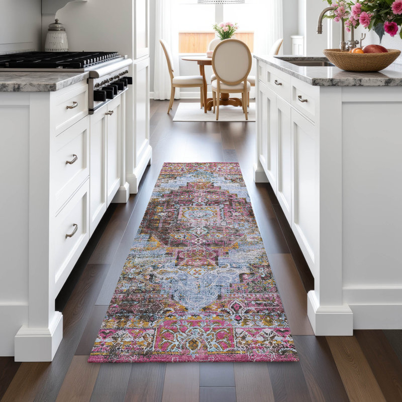 Machine Washable Indoor/Outdoor Jocelyn ACN2139 Global Rug, Runner 2'3" x 7'6"