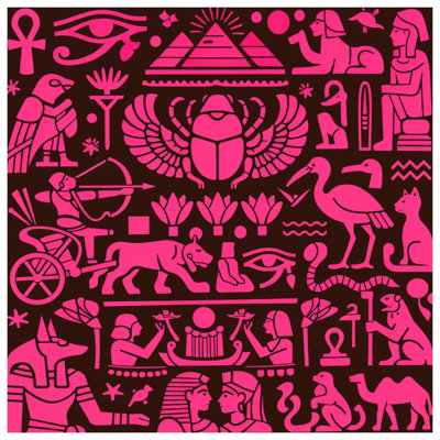 Egyptian Hieroglyphs Symbols Blankets