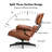 Genuine Leather Swivel Lounge Chair With Ottoman-93432020