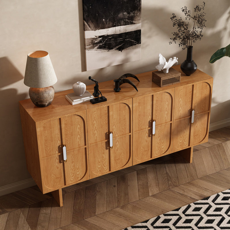 Buffet de style américain rétro, H 35,4 po x l 59 po x P 17,5 po, Burlywood