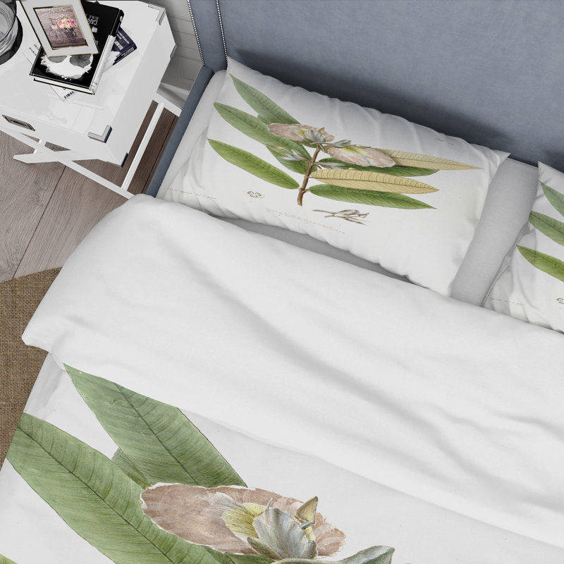 Ensemble de housse de couette Traditional Vintage Blossoming Flower II - microfibre de polyester
