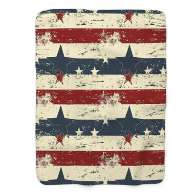 Patriotic Tribute - Couverture Sherpa de qualité supérieure 1 pièce WB_FL_100624_0174