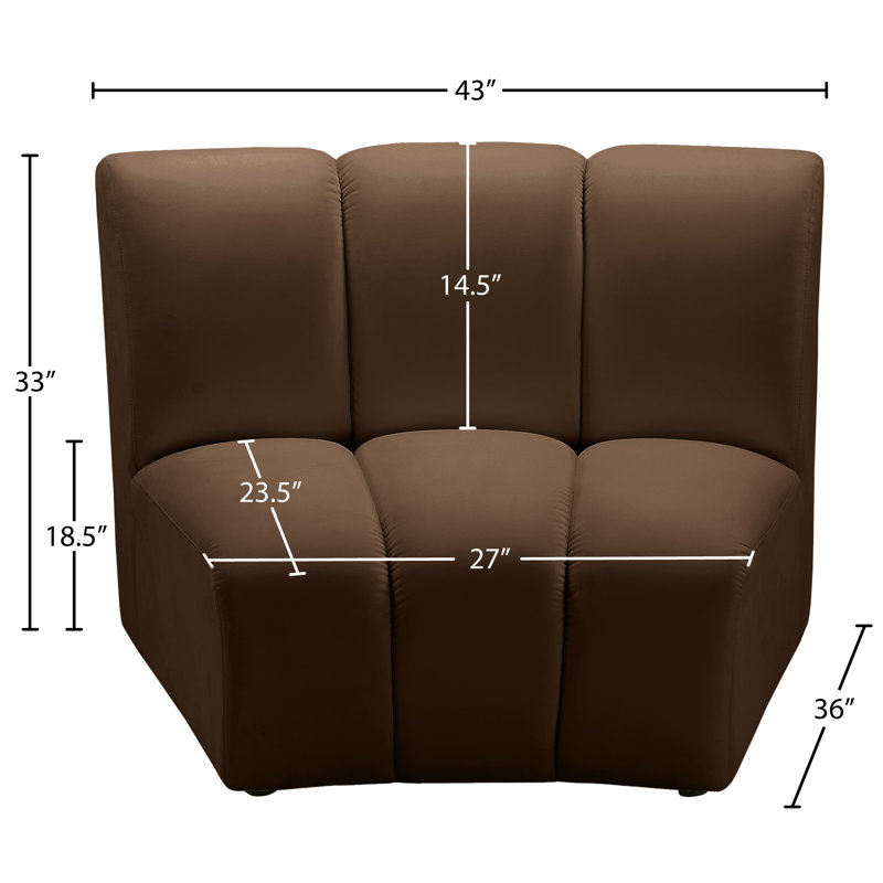 Dabir Velvet Slipper Chair, Brown Velvet