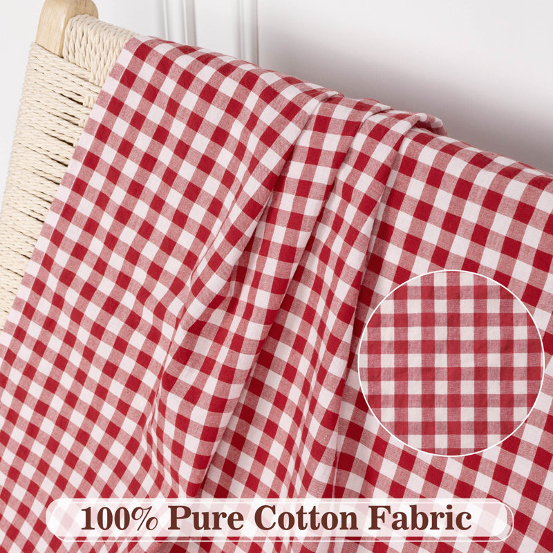 Rideaux de cuisine 100% coton, Rouge, 30" W x 24" L