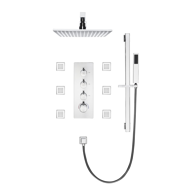 All-In-One Kit with Rough in-Valve, Chrome