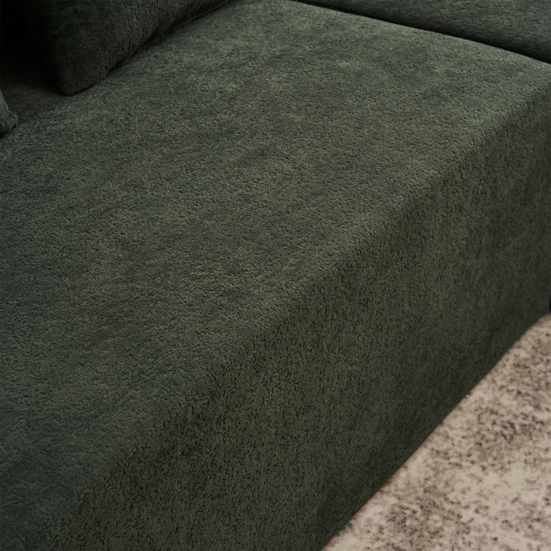 Canapé à mémoire de forme, sans installation et facile à transporter, canapé moderne à assise profonde avec tissu chenille, canapé pour salon, chambre à coucher, appartement, bureau à domicile
