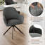 Modern Dining Chairs Set, Ergonomic Back with Soft Padded Armrests, 360° Swivel Thickened Breathable Seat, Sturdy Metal Legs, Easy Assembly-1696877375-1696785047