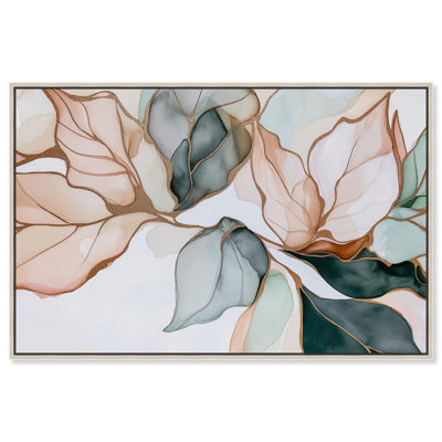 Toile dorée à feuilles dorées I, art mural tendance par Art Remedy