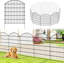 3.5m No Dig Metal Garden Fence – 5 Panels, Rustproof Dog & Animal Barrier for Yard, Patio & Flower Bed – Black-955063086