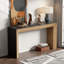 Console élégante avec motifs de grain naturel et pieds robustes-443686096