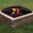 Square Steel Mesh Black Fire Pit Spark Screen Cover-39385664