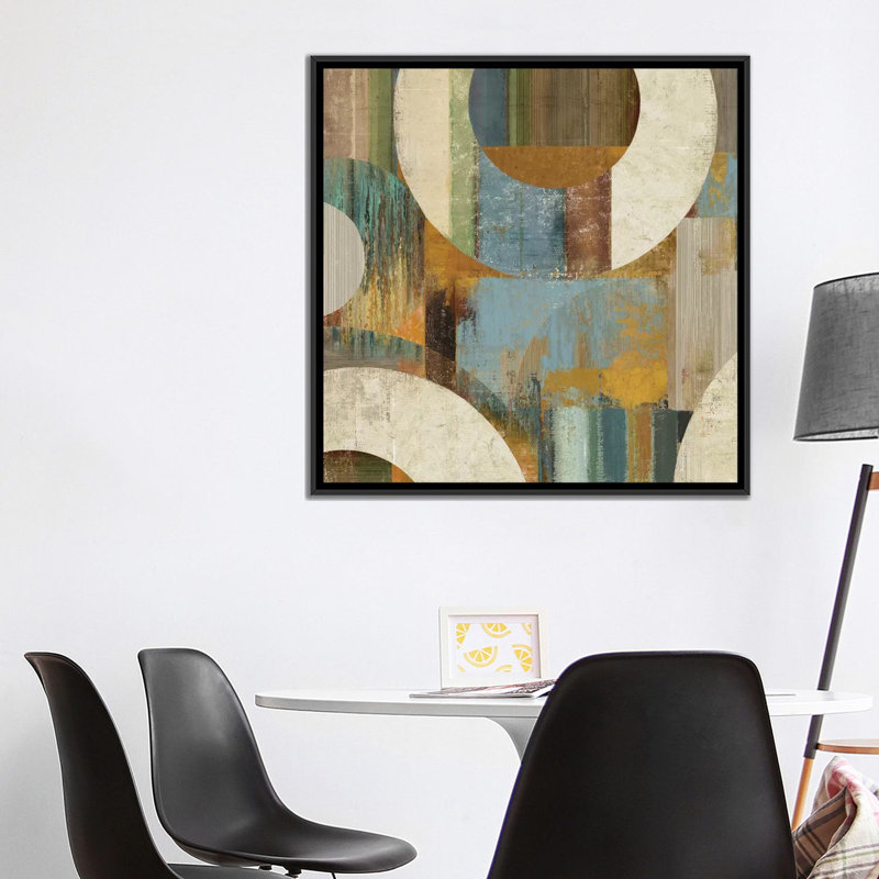 « division ii », impression sur toile, H 18 po x l 18 po x P 1,5 po, Pas de tapis, Toile avec cadre noir