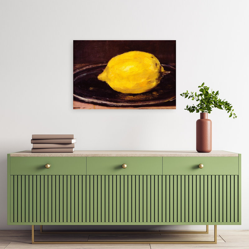 «The Lemon Classic Traditional Contemporary Fruit», reproduction d'art murale, H 16 po x l 24 po