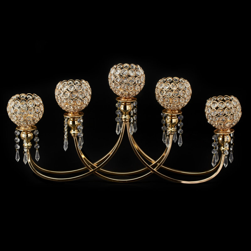 13.25'' H Tabletop Candelabra, Gold