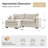 Wolff 3-Piece L-Shape Sectional Sofa with Double-Cushion-1297123134